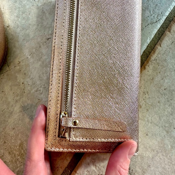 Pink Sheen Kate Spade Crossbody Purse and Wallet Duo - Picture 6 of 10